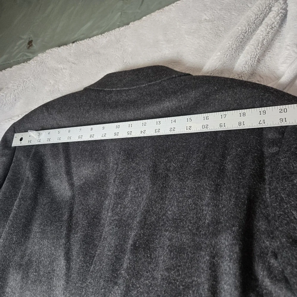 Pronto Moda Lambs Wool Cashmere‎ Blend Sports Coat Charcoal 48L Measurement Pics